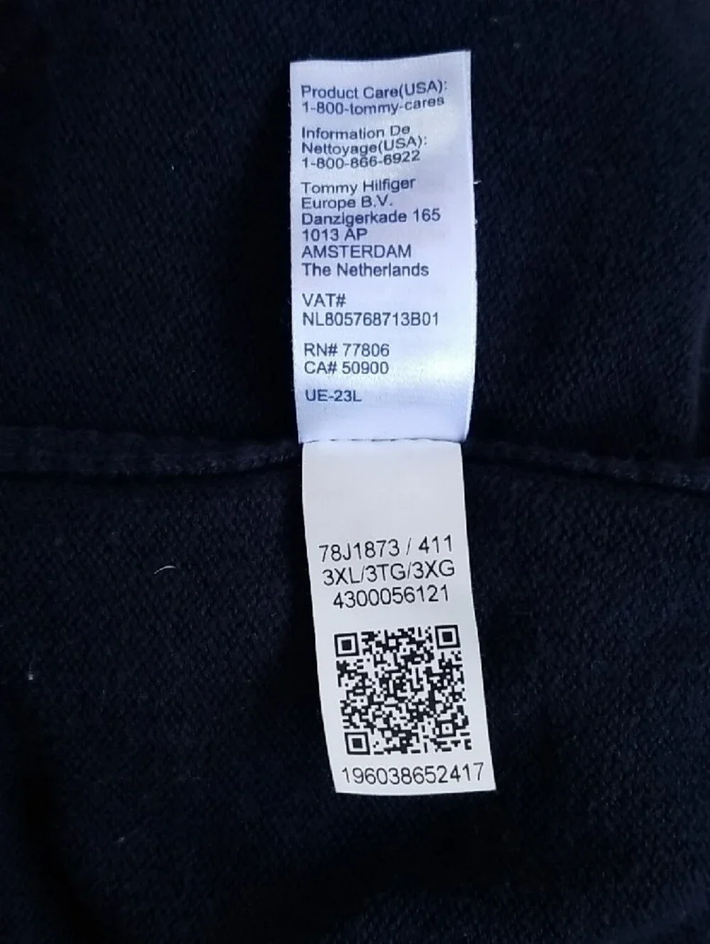 Tommy Hilfiger Dark Blue Quarter-Zip Sweater 87